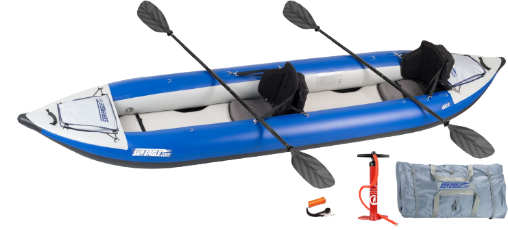 Sea Eagle, Sea Eagle 420X Explorer Inflatable Kayak Pro Package Blue Gray New