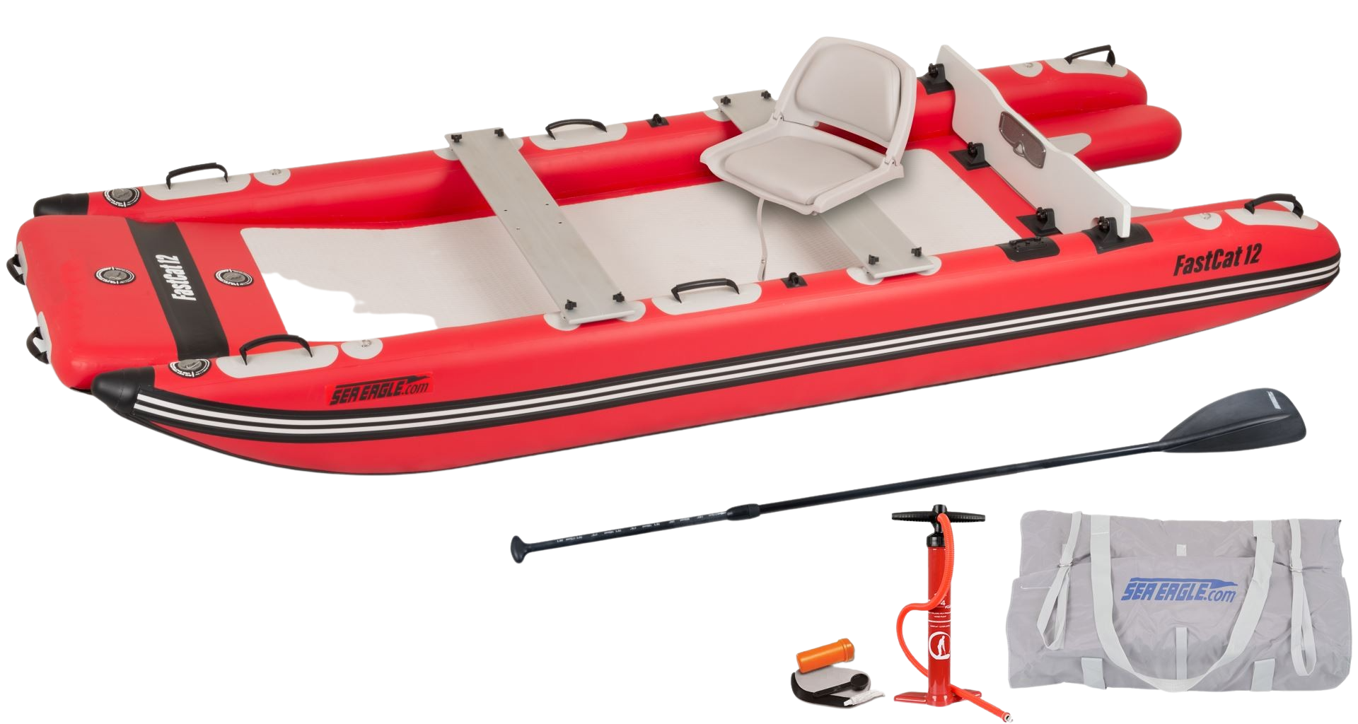 Sea Eagle, Sea Eagle FASTCAT12K_D Catamaran Inflatable Boat Deluxe Package New