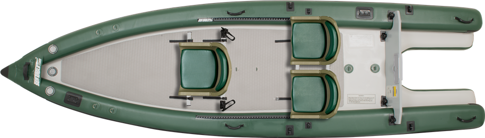 Sea Eagle, Sea Eagle FSK16K_SWC FishSkiff 16 Inflatable Fishing Boat 2 Person Swivel Seat Canopy Package New