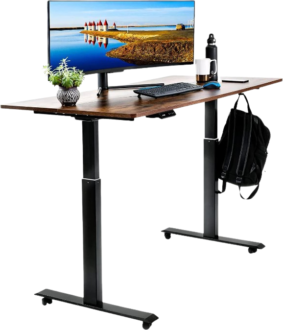 Super Handy, Super Handy GUT126 63" x 30" Programmable Electric Adjustable Standing Desk New