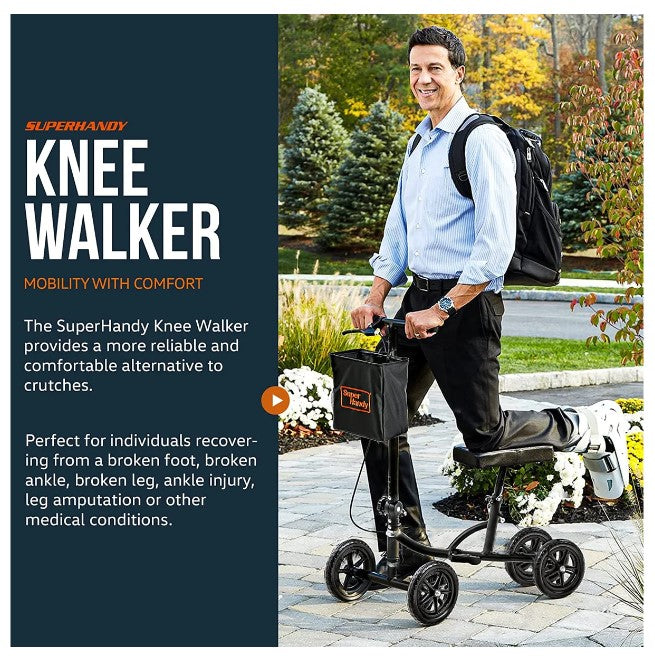 Super Handy, Super Handy GUT148 Folding Knee Walker Height Adjustable Support up to 330 lbs New