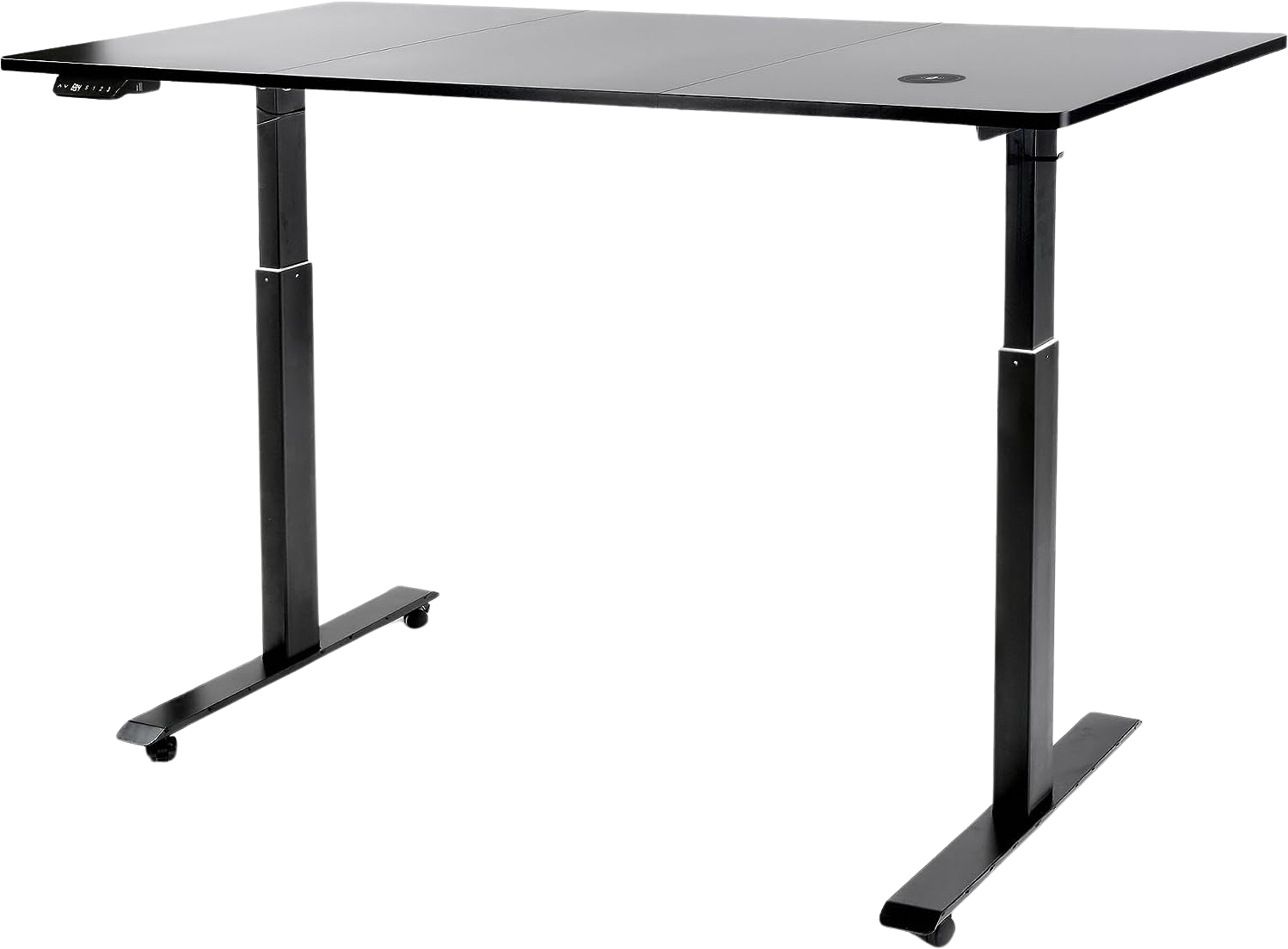 Super Handy, Super Handy GUT154 Standing Desk with Wireless Charging 3 Memory Presets 63'' x 30'' Adjustable Height up to 49'' Engineered Wood Black New