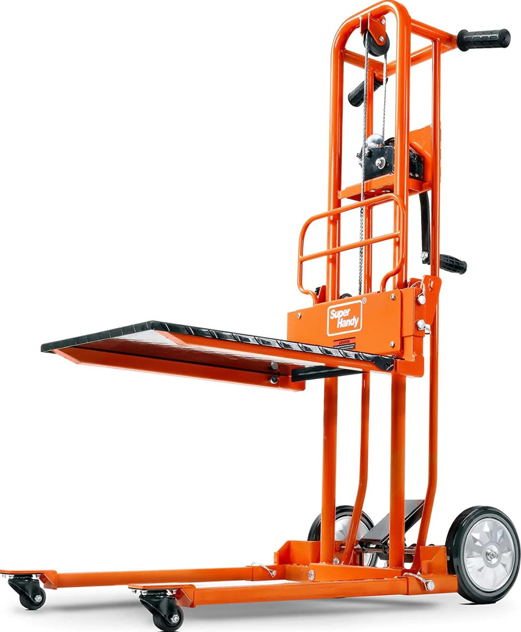 Super Handy, Super Handy Manual Stacker 330 lbs 40" Max Lift with a Flat Bed New