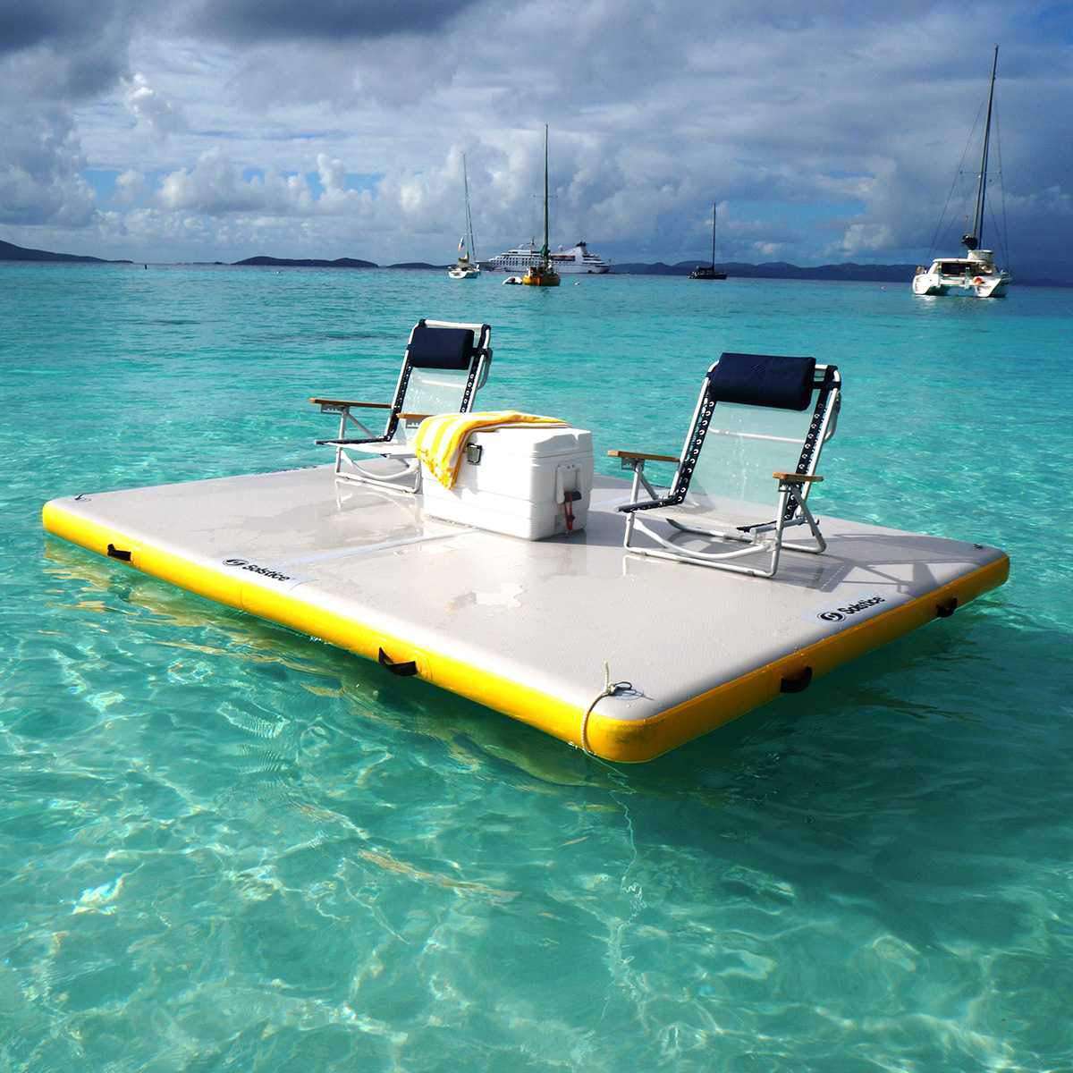 Swimline, Swimline Solstice 30605 6 x 5 ft. Floating Lounge Dock New